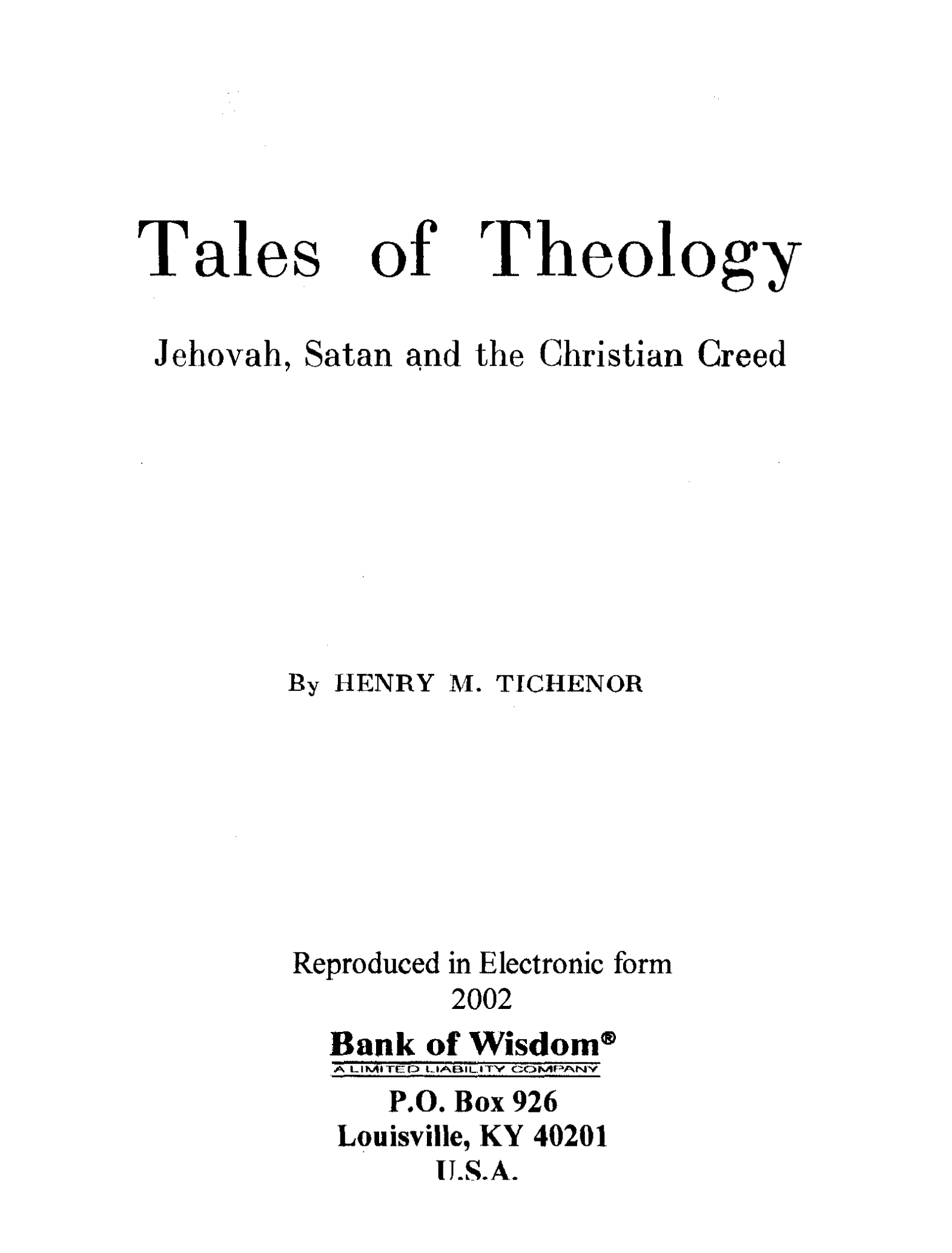 (image for) Tales of Theology - Click Image to Close